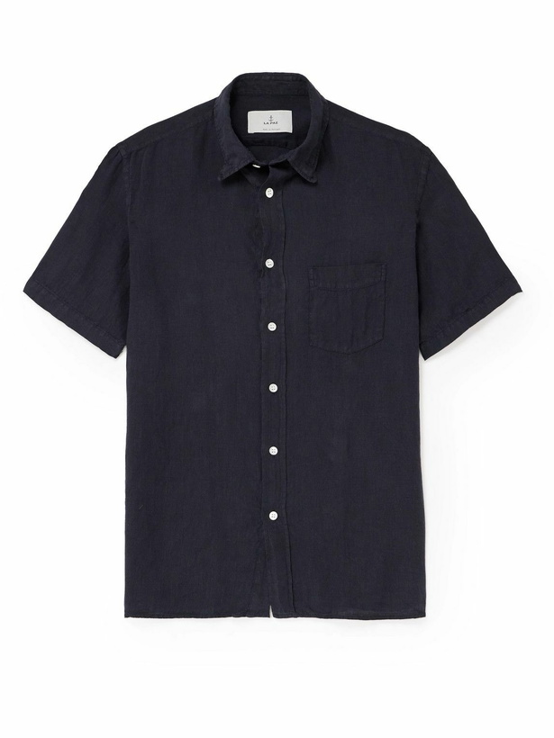 Photo: La Paz - Ribeiro Slim-Fit Button-Down Collar Organic Cotton Shirt - Blue