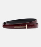 Tom Ford Croc-effect leather belt
