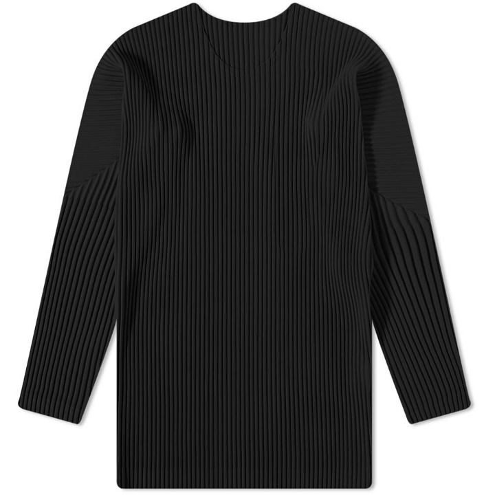 Photo: Homme Plissé Issey Miyake Men's Oversized Long Sleeve Pleated Top in Darkness Brown