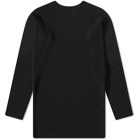 Homme Plissé Issey Miyake Men's Oversized Long Sleeve Pleated Top in Darkness Brown