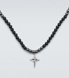 Sydney Evan Star 14kt white gold beaded necklace with diamonds