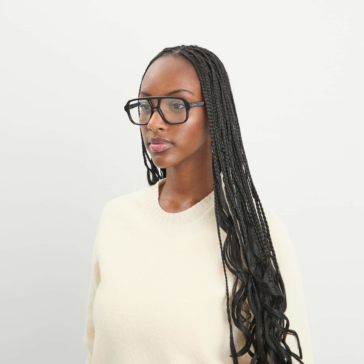 Loewe Eyewear Slim Pilot Optical Glasses in Black 