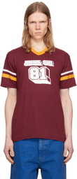 Anna Sui Burgundy 'Anna Sui' Logo T-shirt
