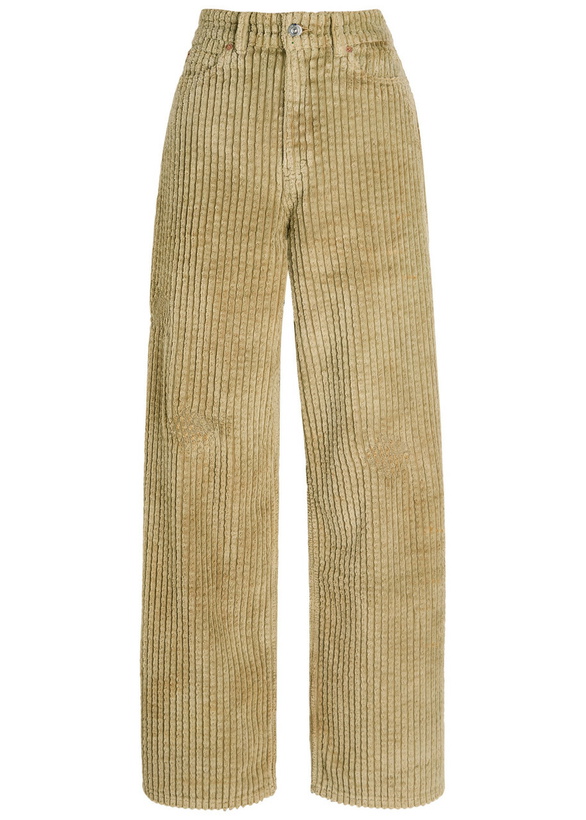 Photo: Our Legacy Full Cut Distressed Terry-corduroy Trousers Beige