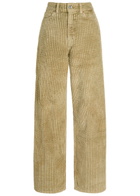 Our Legacy Full Cut Distressed Terry-corduroy Trousers Beige