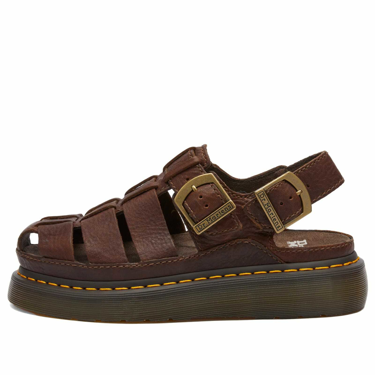 【ユニセックス】Dr. martens WRENLIE GRIZZLY サンダル Wrenlie Grizzly Leather Fisherman Sandals in Black | Dr. Martens