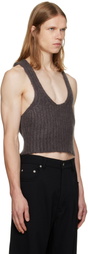Rick Owens Gray Tower Knit Tank Top
