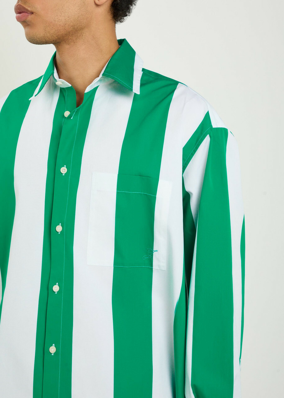 Jacquemus La Chemise Camargue Striped Cotton-poplin Shirt White