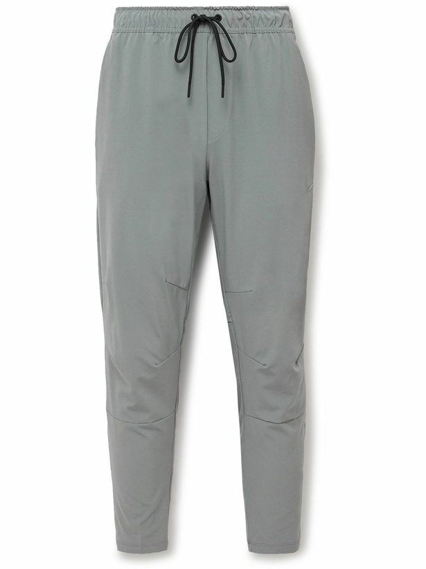 Photo: Nike Training - Unlimited Tapered Dri-Fit Trousers - Gray