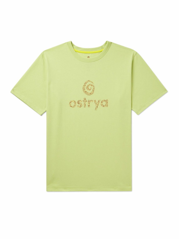 Photo: OSTRYA - Logo-Print Organic Cotton-Blend Recycled-Jersey T-Shirt - Green
