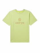 OSTRYA - Logo-Print Organic Cotton-Blend Recycled-Jersey T-Shirt - Green