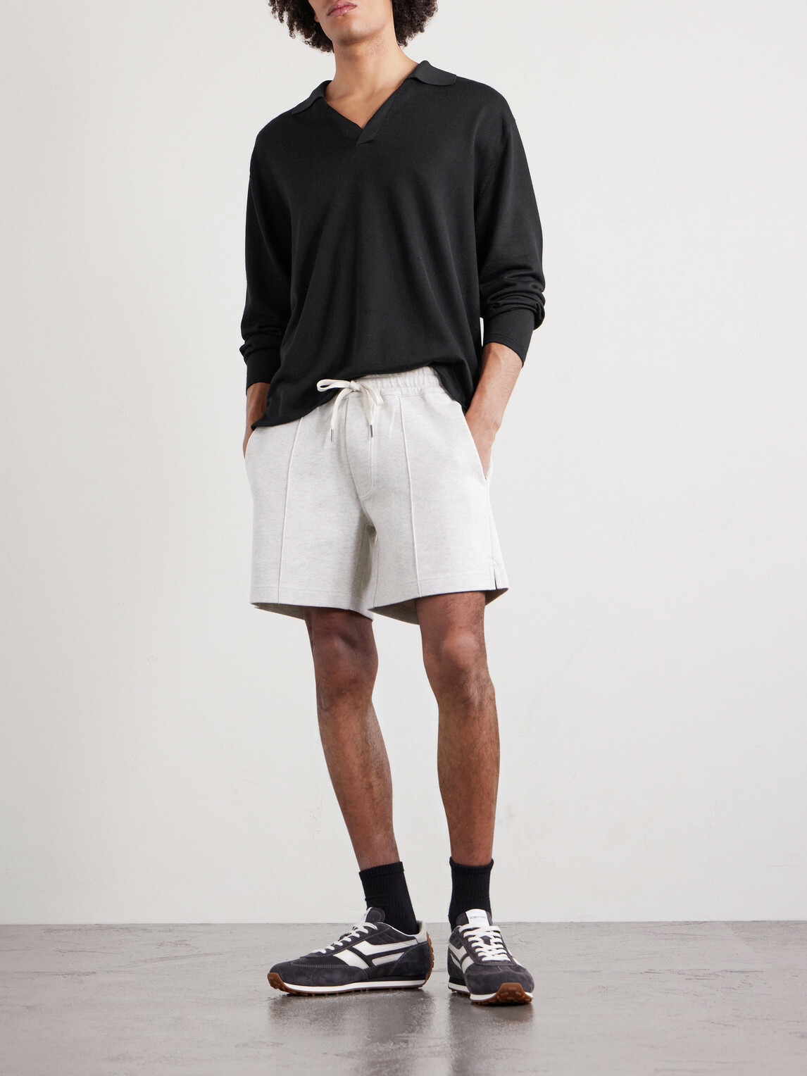 TOM FORD - Cashmere and Silk-Blend Polo Shirt - Black