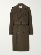 Private White V.C. - The Despatch Rider's Double-Breasted Belted Cotton Trench Coat - Green