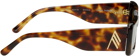 The Attico Tortoiseshell Linda Farrow Edition Mini Marfa Sunglasses
