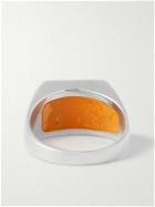 Ellie Mercer - Silver and Resin Signet Ring - Silver