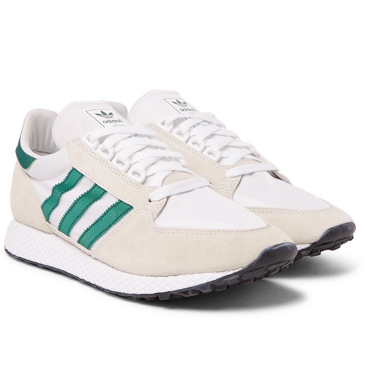 Photo: adidas Originals - Forest Grove Suede and Mesh Sneakers - Men - White
