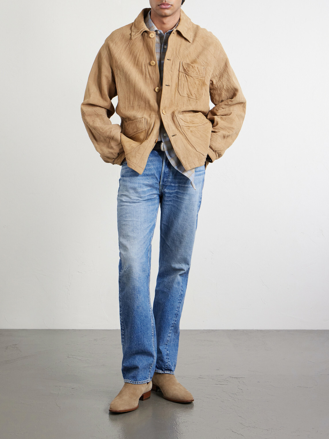 FULLCOUNT - Dartford 1341-1101 Straight-Leg Distressed Selvedge Jeans - Blue