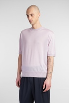 Laneus T-shirt In Lilla Wool And Polyester