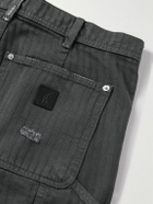 Enfants Riches Déprimés - Slim-Fit Distressed Herringbone Denim Shorts - Black