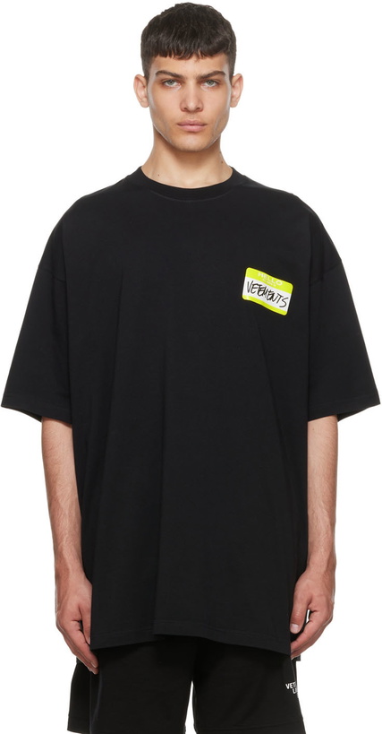 Photo: VETEMENTS Black 'My Name Is Vetements' T-Shirt