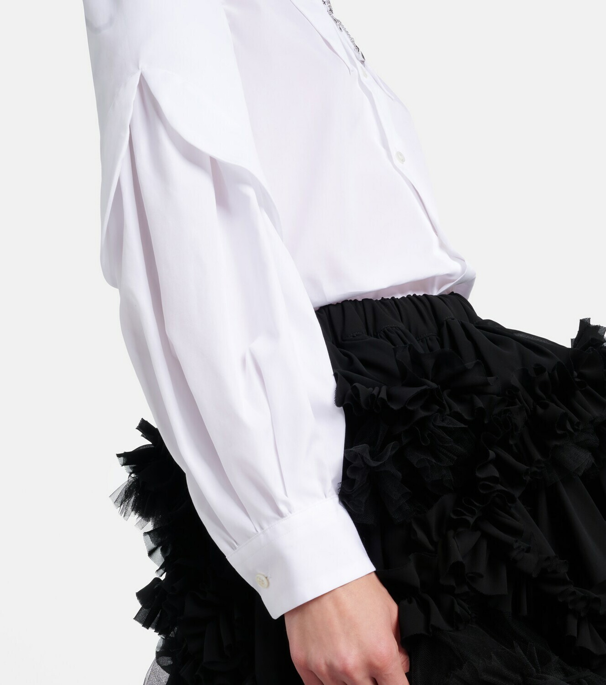 Noir Kei Ninomiya Embellished cotton shirt
