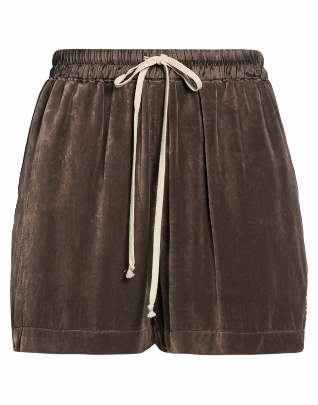 Photo: Rick Owens Womens Shorts & Bermuda Shorts in Dark brown