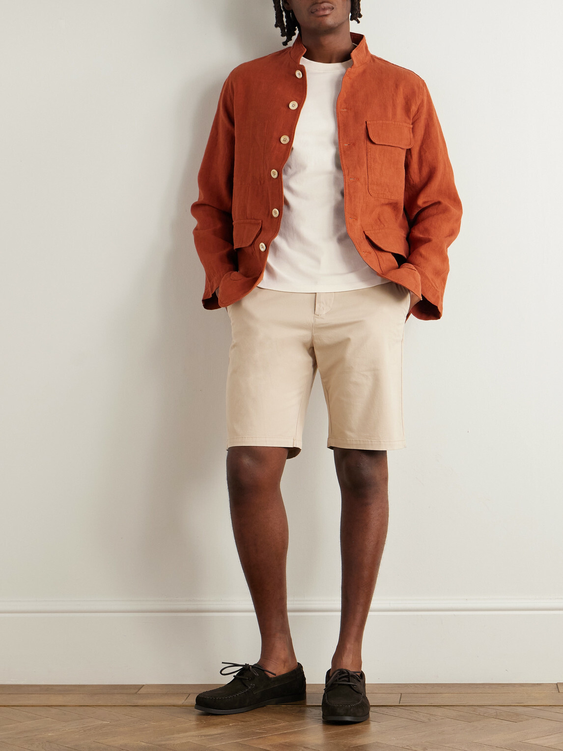 Drake's - Hiking Slim-Fit Cotton-Jersey T-Shirt - Neutrals