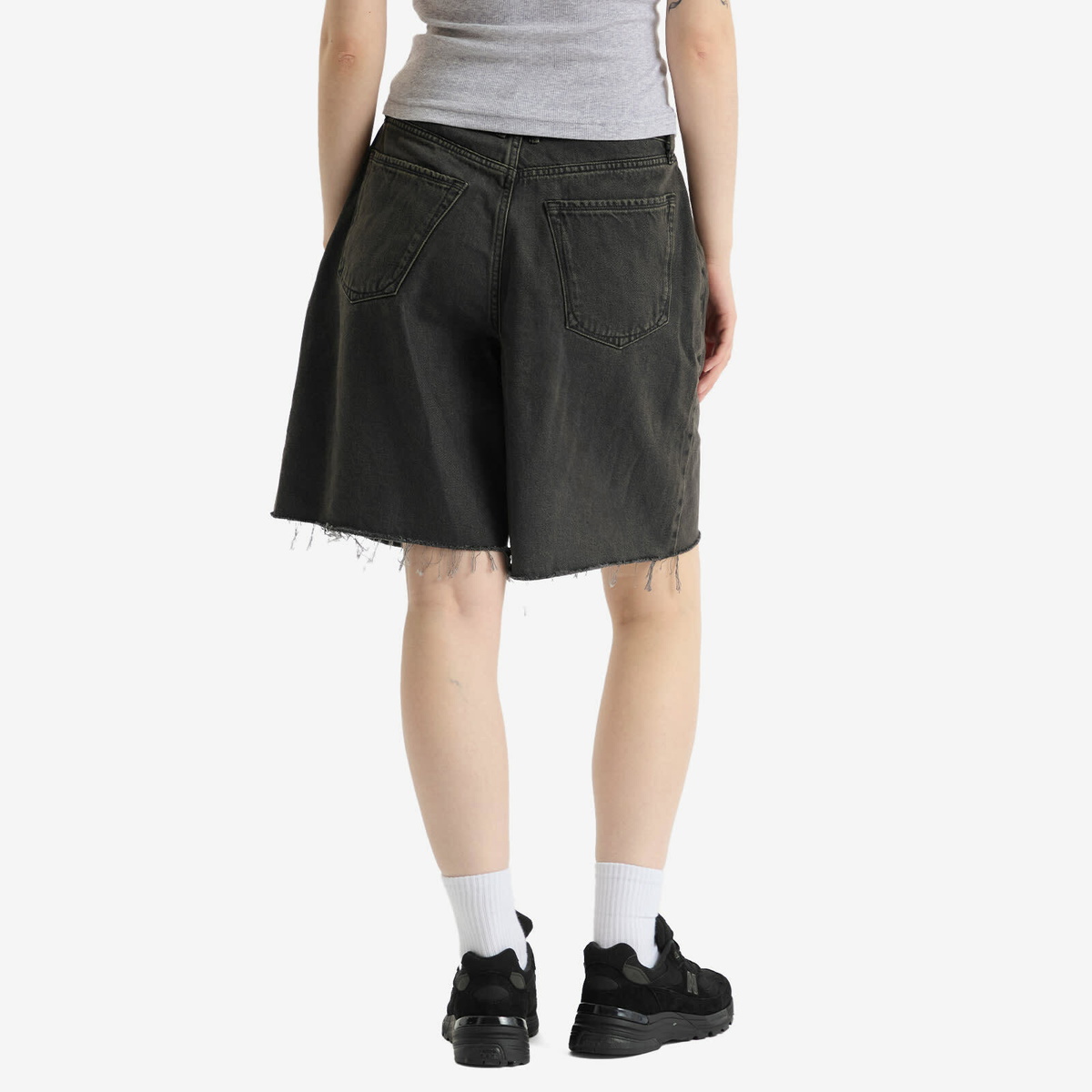 Good American Women's Good Extreme Barrel Shorts in Black