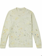 John Elliott - University Paint-Splattered Cotton-Jersey T-Shirt - Neutrals