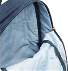 Tracksmith - Olmsted Leather-Trimmed Canvas Backpack - Blue