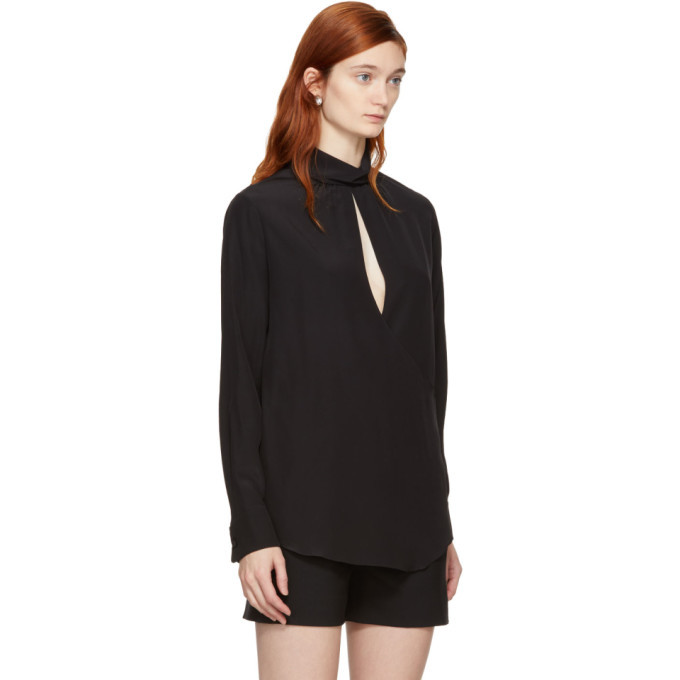 Chloe Black Open Front Blouse Chloe