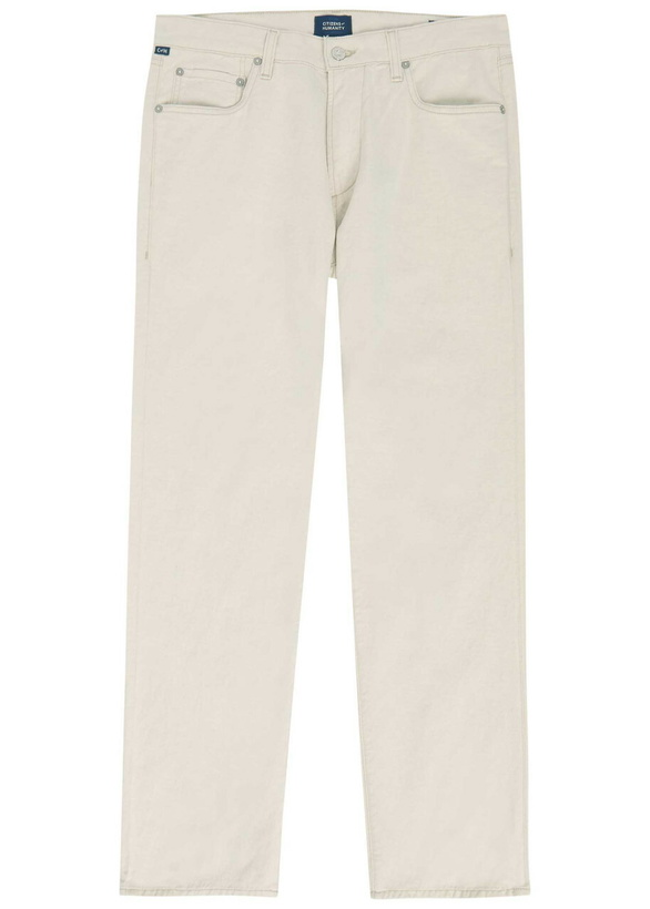 Photo: Citizens OF Humanity Elijah Straight-leg Cotton-blend Trousers Beige
