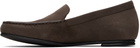 Loulou de Saison Brown PESARO Soft Suede Loafers