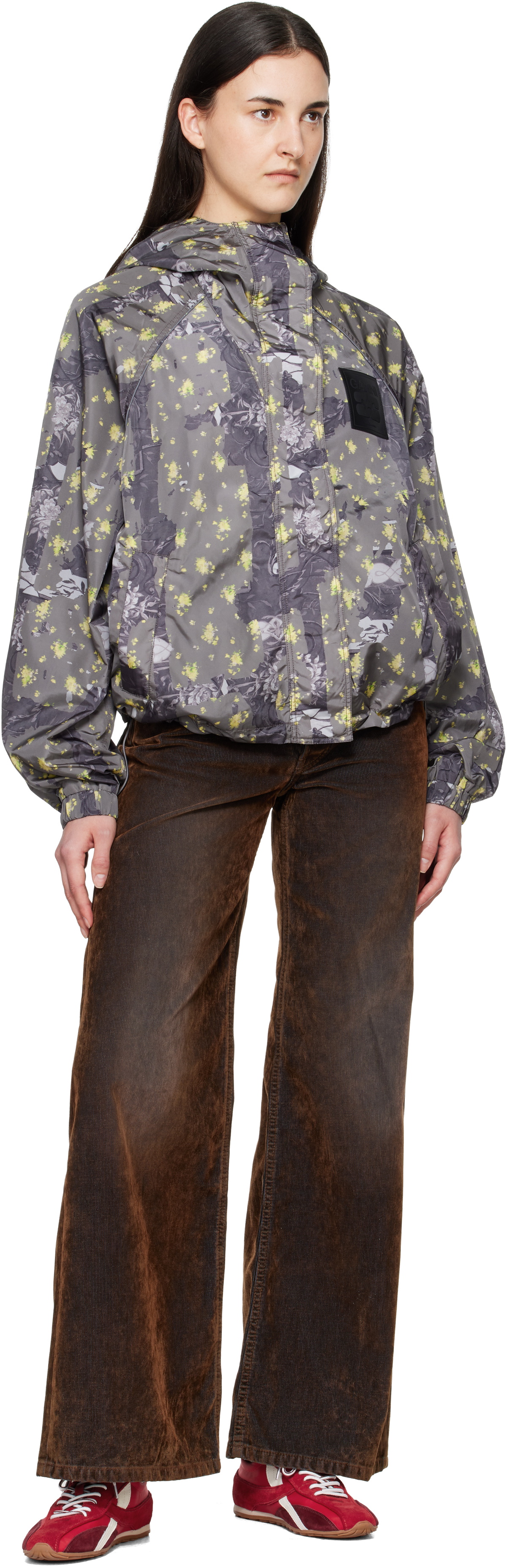 GANNI Gray Flowers Jacket