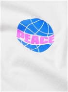 Stussy - Global Peace Logo-Print Cotton-Jersey T-Shirt - White