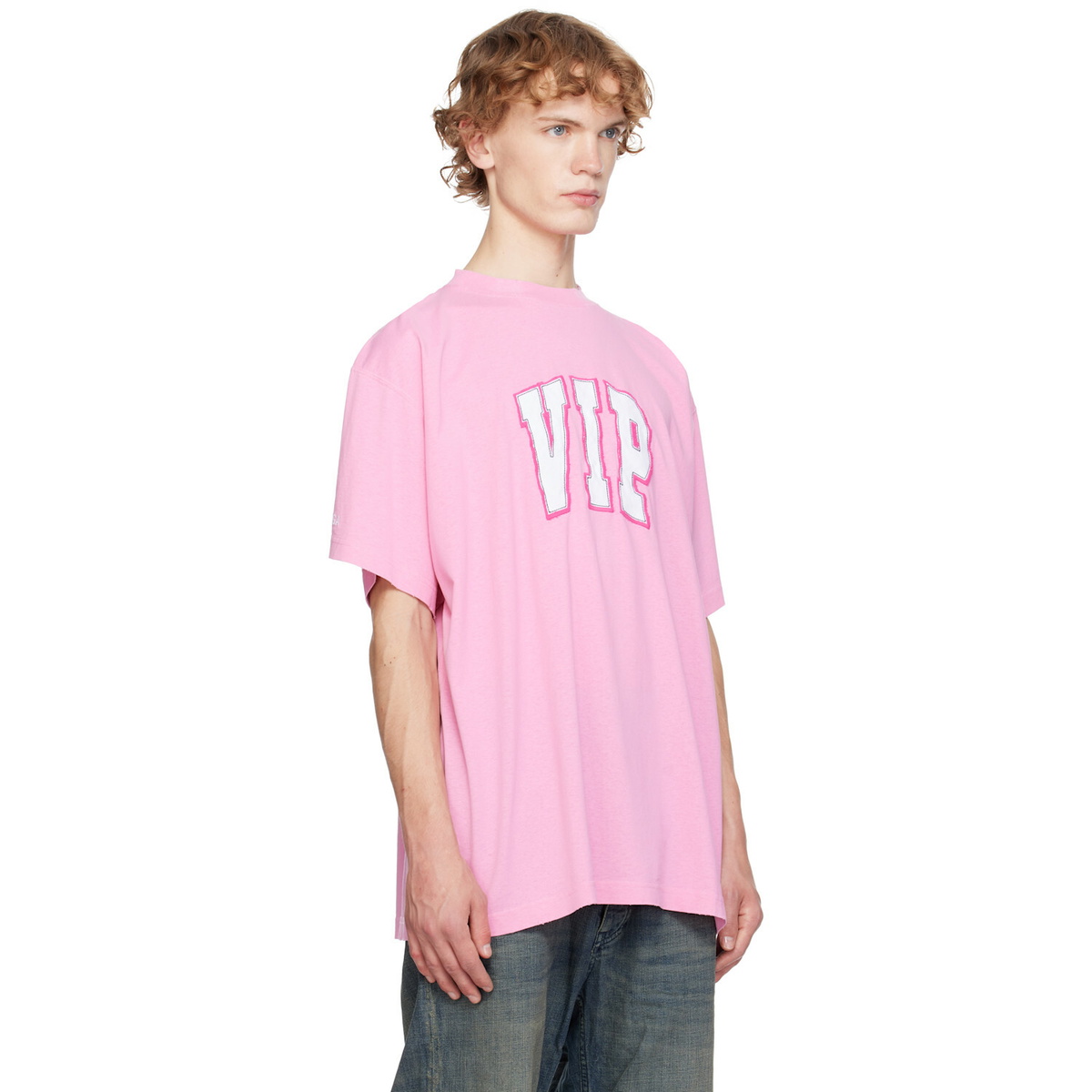 Balenciaga Pink 'VIP' Oversized T-shirt