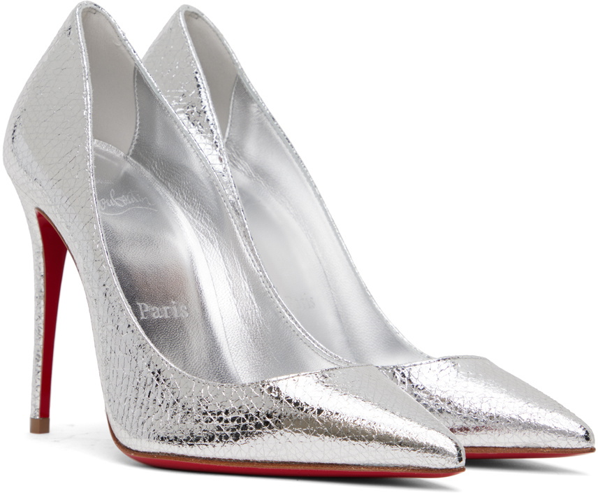 Christian Louboutin Silver Kate 100 Heels