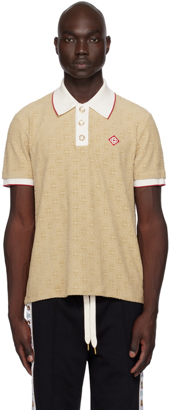 Photo: Casablanca Beige Monogram Polo