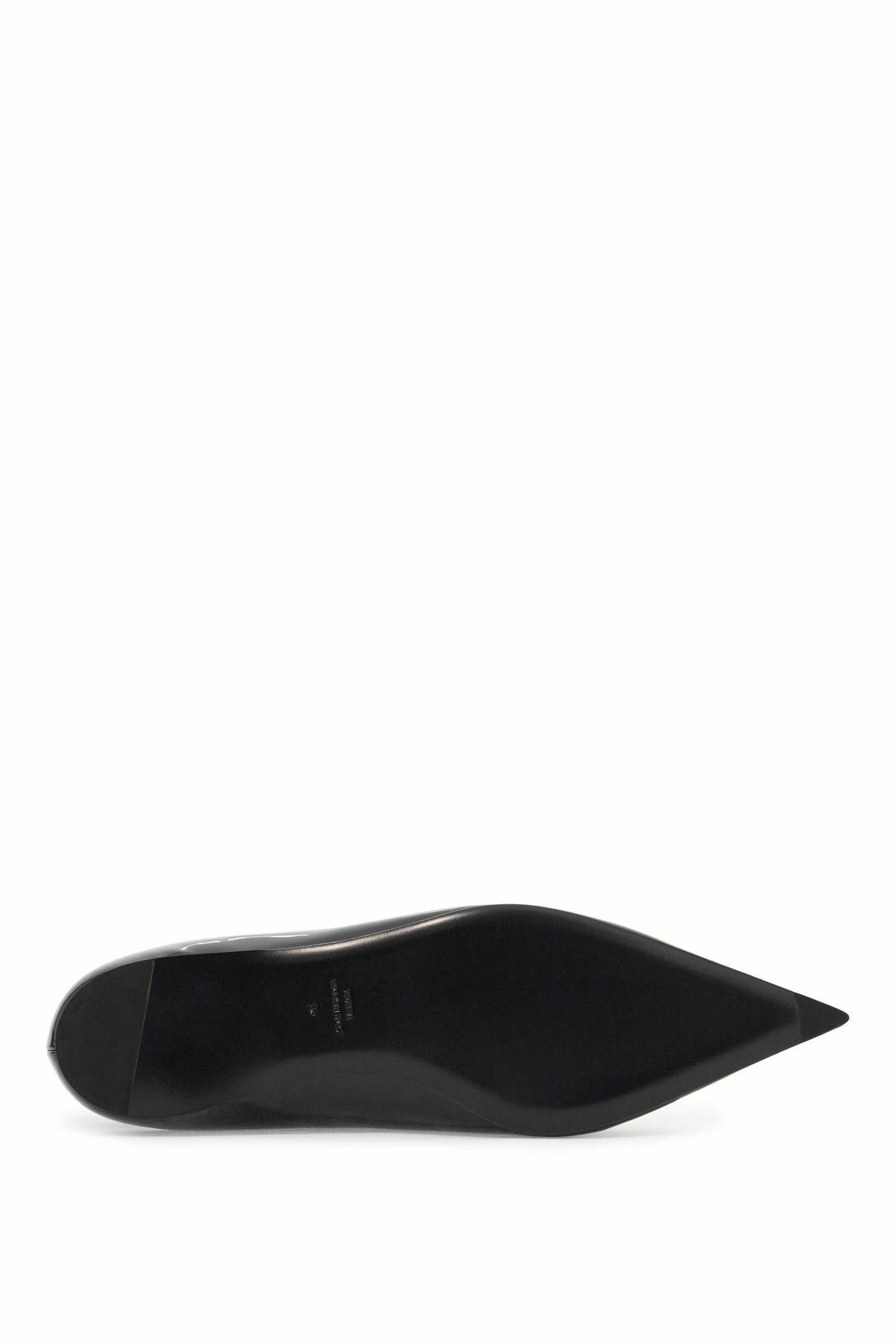 【TOTEME】Asymmetric patent Leather baller Patent asymmetric ballerinas black – TOTEME