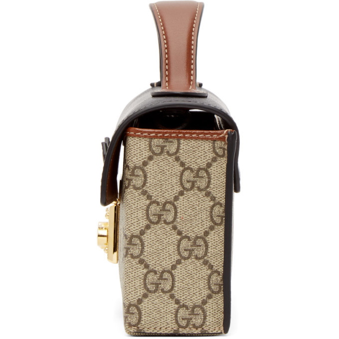 Gucci Beige GG Supreme Mini Padlock Bag