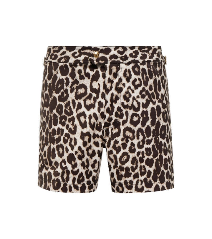 Photo: Tom Ford - Leopard print swim shorts