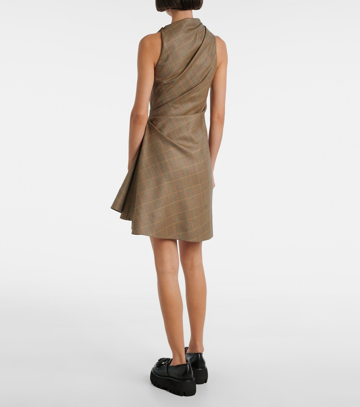 McQueen Prince of Wales check wool minidress