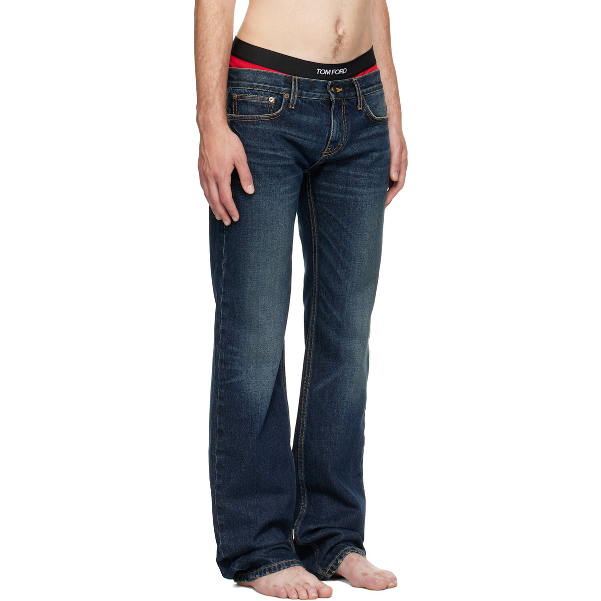 Raimundo Langlois Indigo Slim Straight Jeans