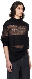 VAQUERA Black Semi-Sheer Sweater