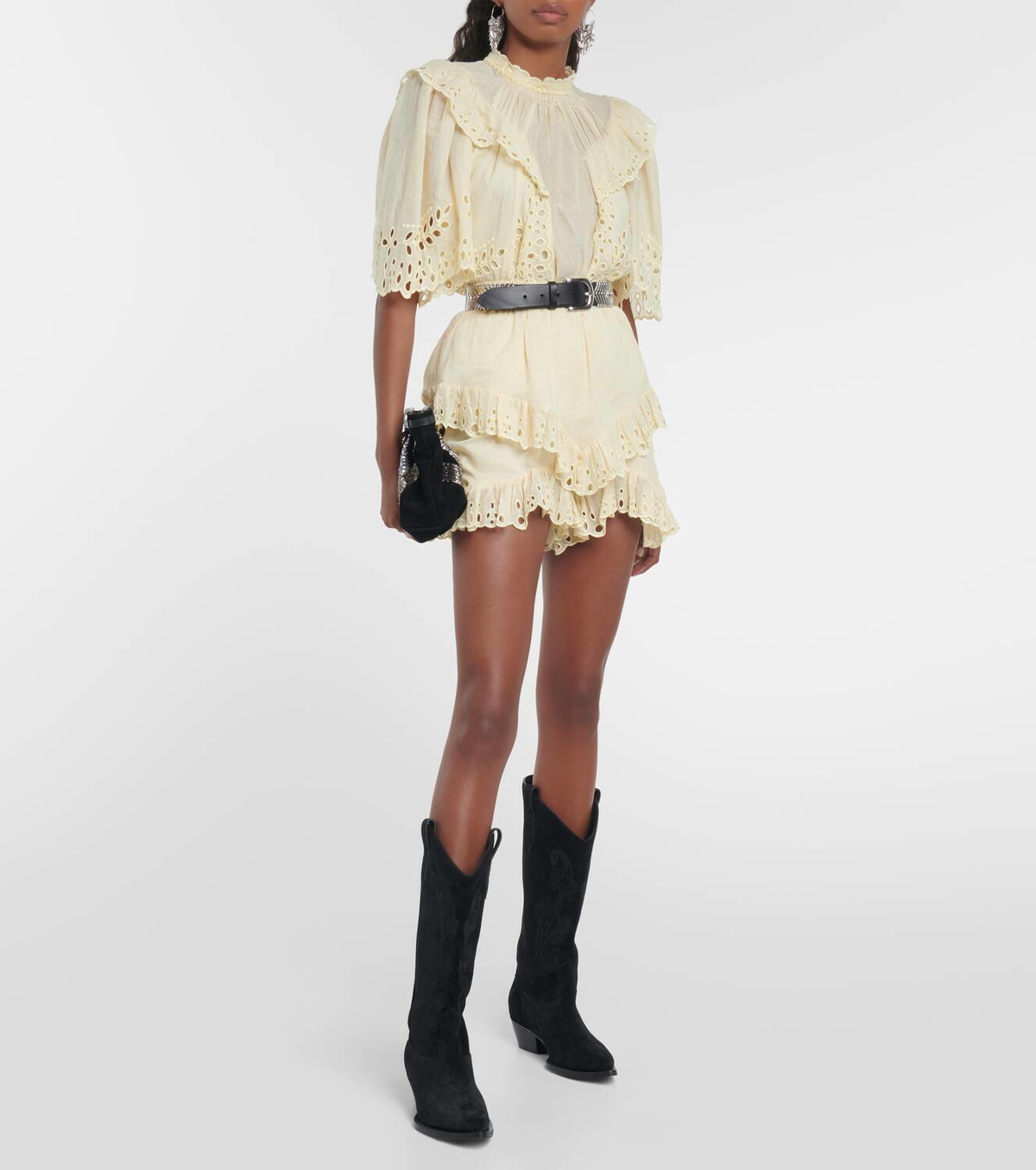 Marant Etoile Katia broderie anglaise cotton top Isabel