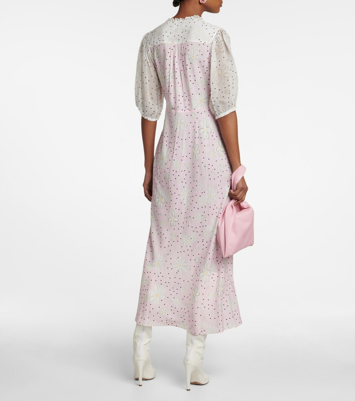 rixo brown polka dot dress