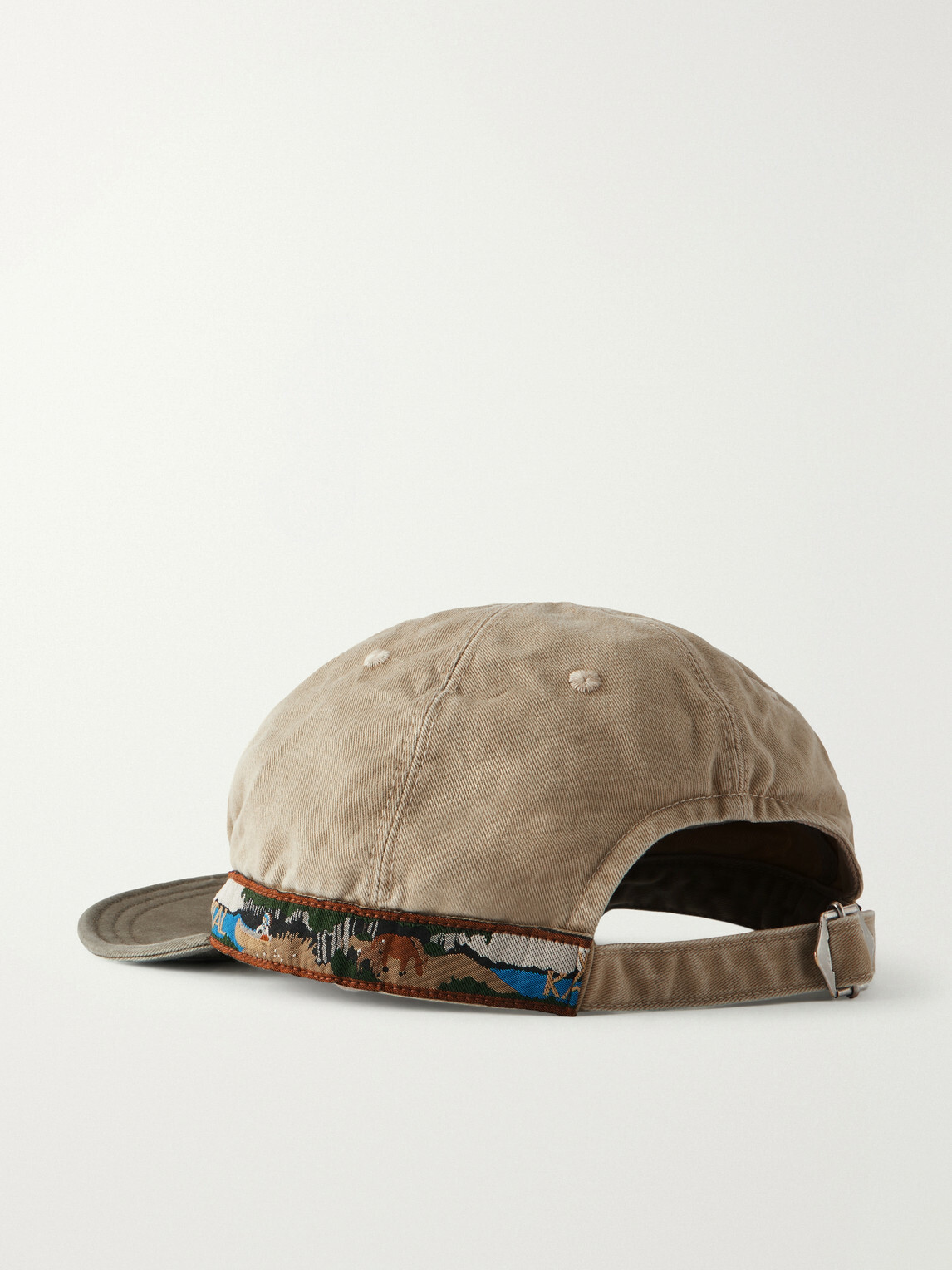 KAPITAL - Chino Brumfield Embroidered Cotton-Twill Cap - Neutrals