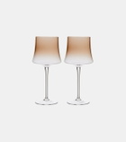 Brunello Cucinelli Set of 2 Murano glass wine glasses