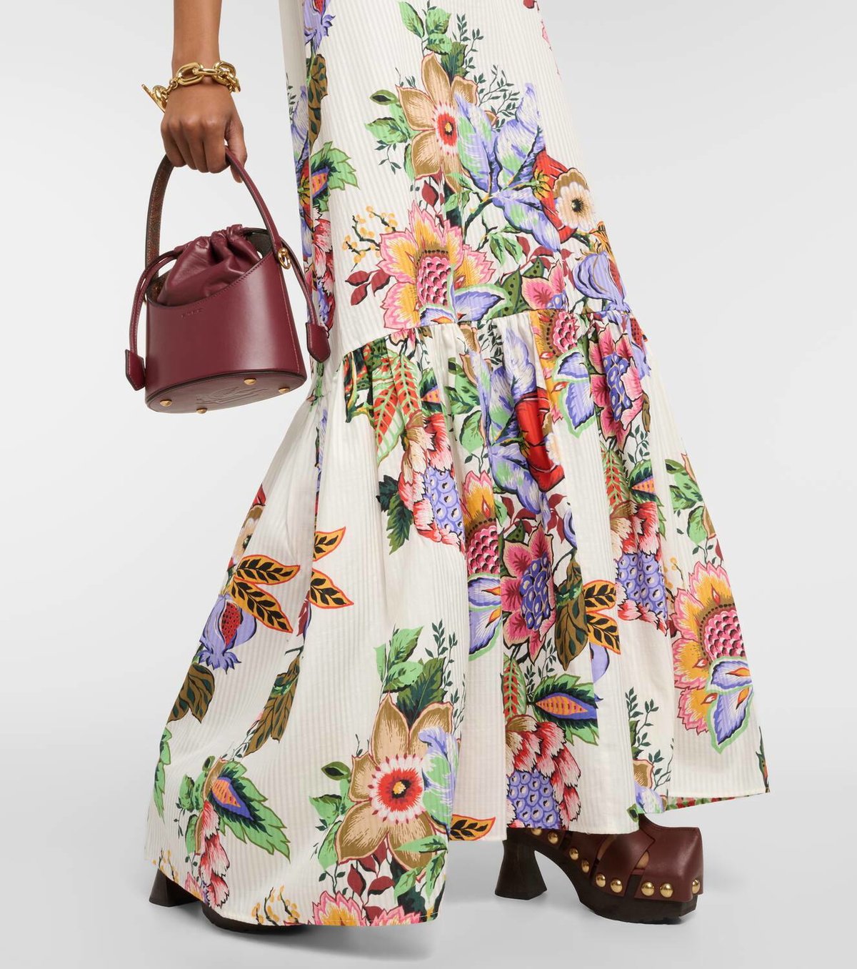Etro Floral cotton and silk maxi dress