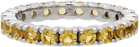 Hatton Labs SSENSE Exclusive Silver & Yellow Tennis Eternity Ring